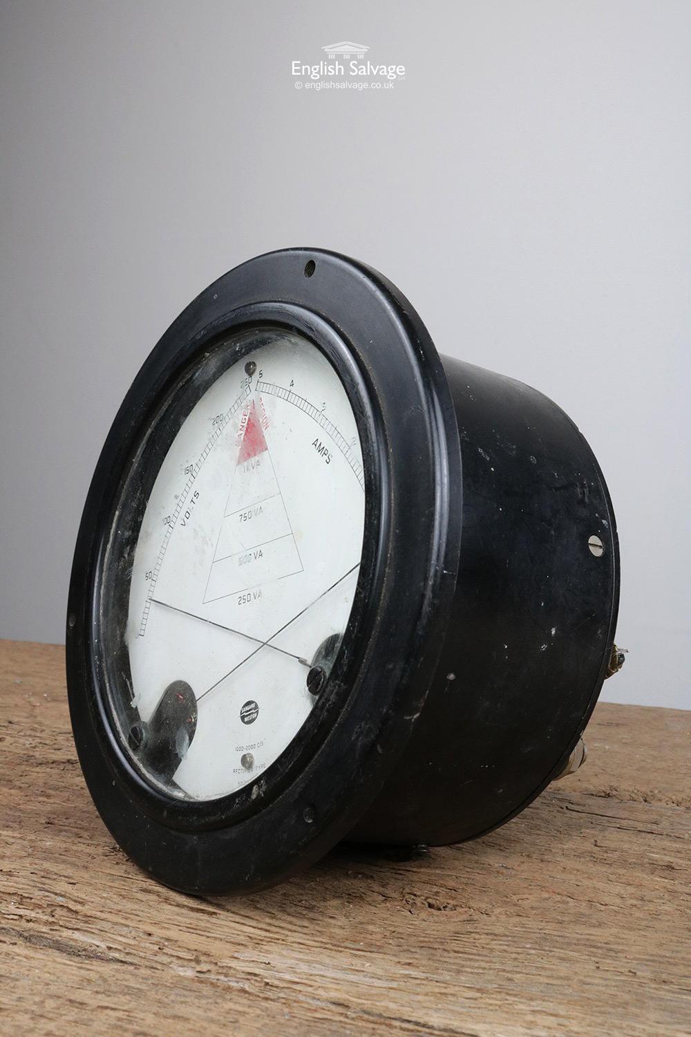 Vintage Volts / Amps Dial, 20th Century In Good Condition For Sale In London, GB