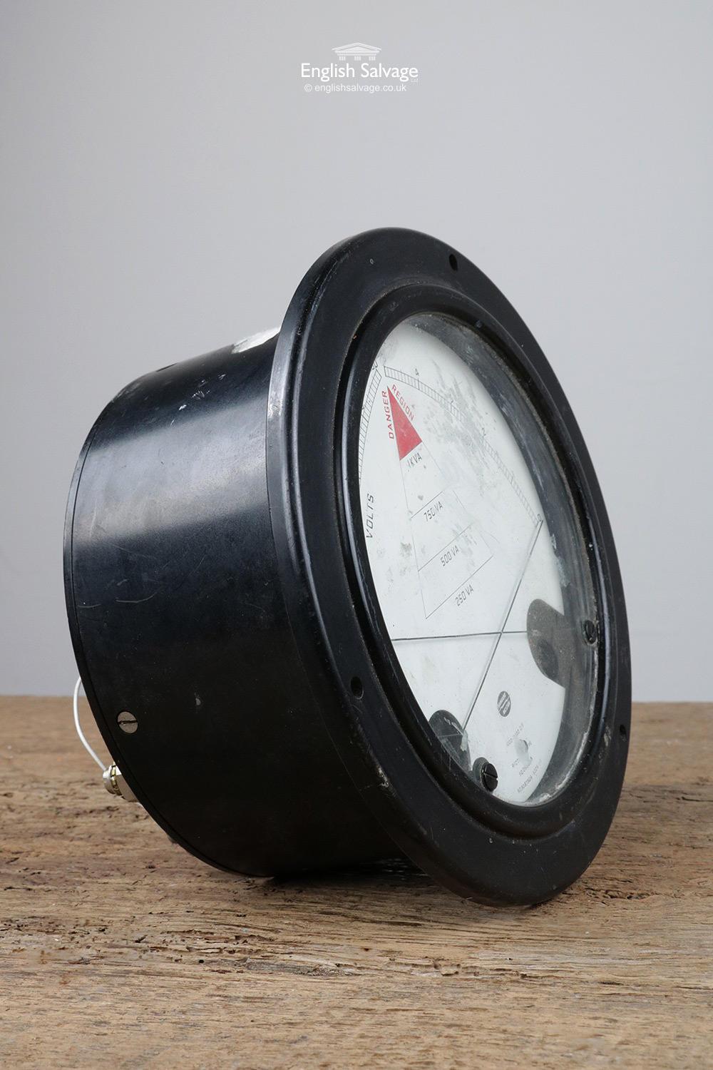 Metal Vintage Volts / Amps Dial, 20th Century For Sale