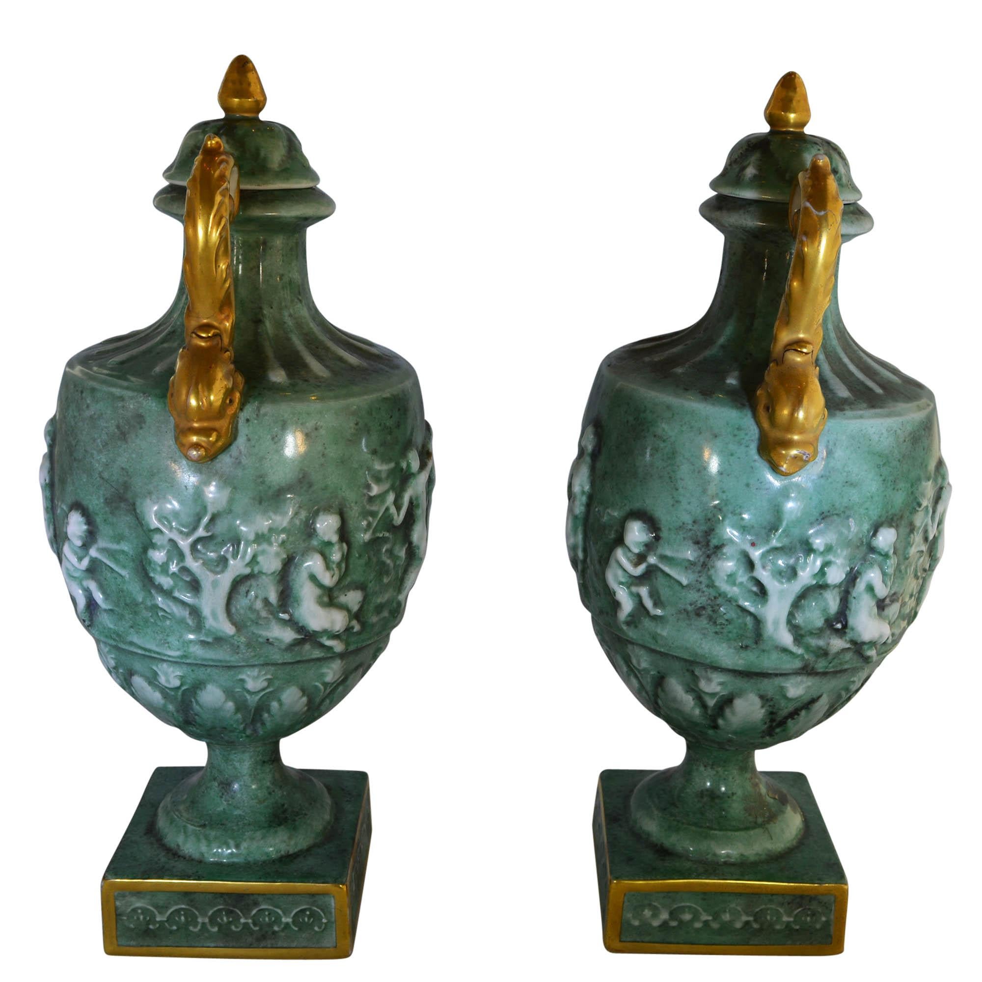 German Vintage Von Schierholz Urns