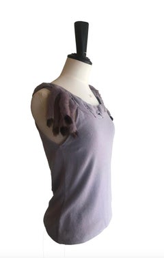 Vintage Voyage Mink Trim Top