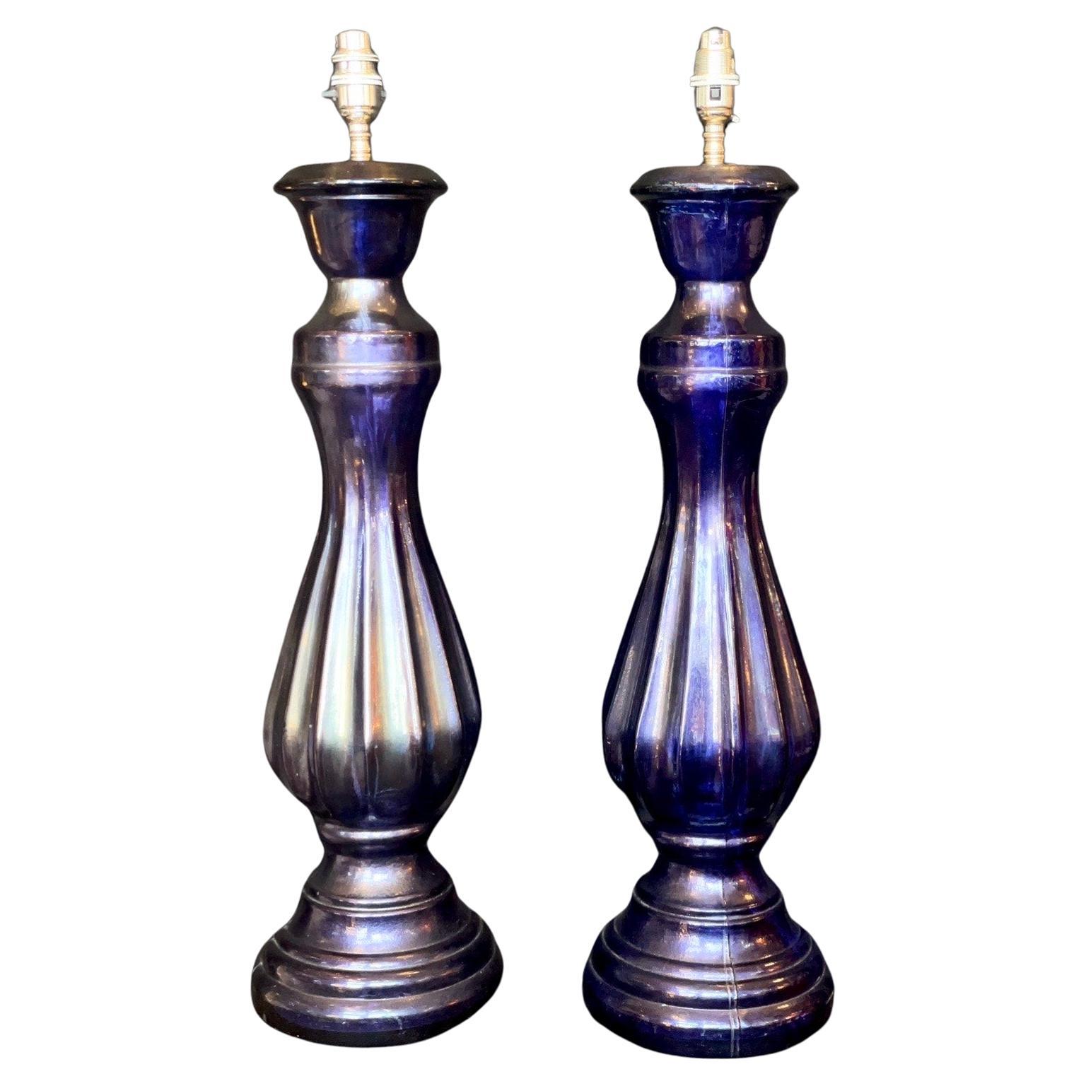 Lampes de table converties VTG Vidrios San Miguel Art Glass en vente