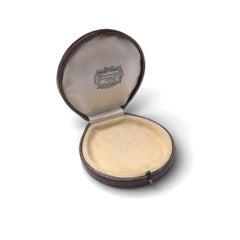Vintage W. Brough & Son Round Jewellery Box, Early 20th Century