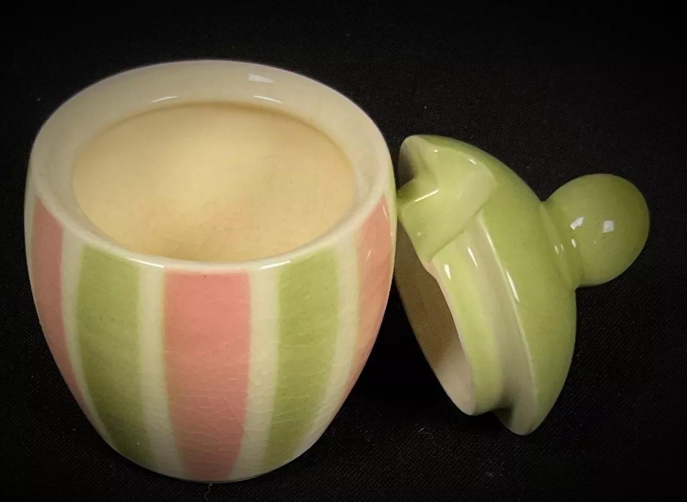 Vintage W. Goebel Mustard Pot – Enameled & Crackled Glaze, West Germany - 2Y374 In Good Condition For Sale In Bordeaux, FR