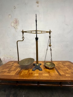 Vintage W & T Avery Balanza de vigas de latón y hierro fundido