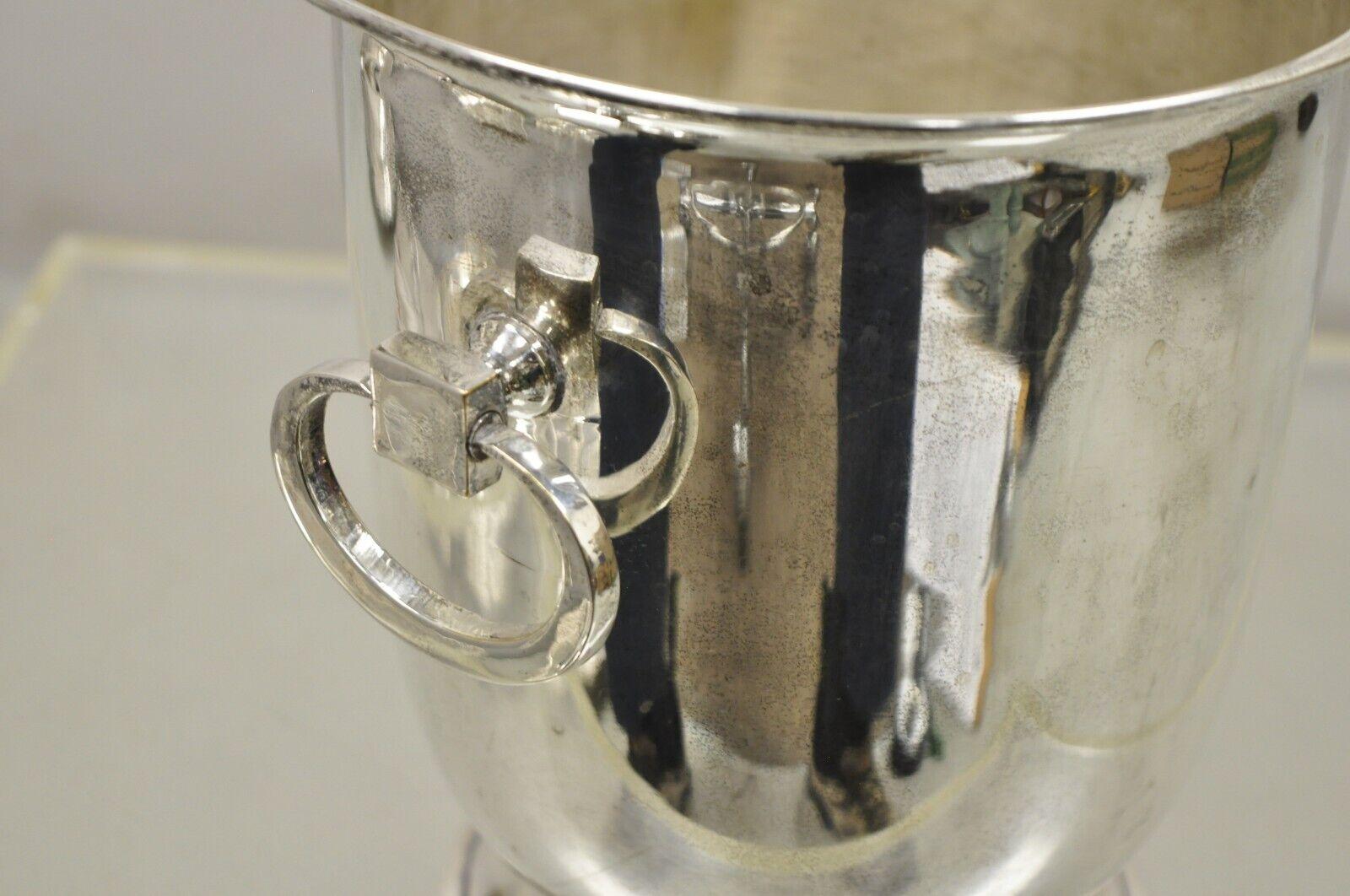 Vintage WA Modern Silver Plated Fluted Wine Chiller Champagne Ice Bucket 2