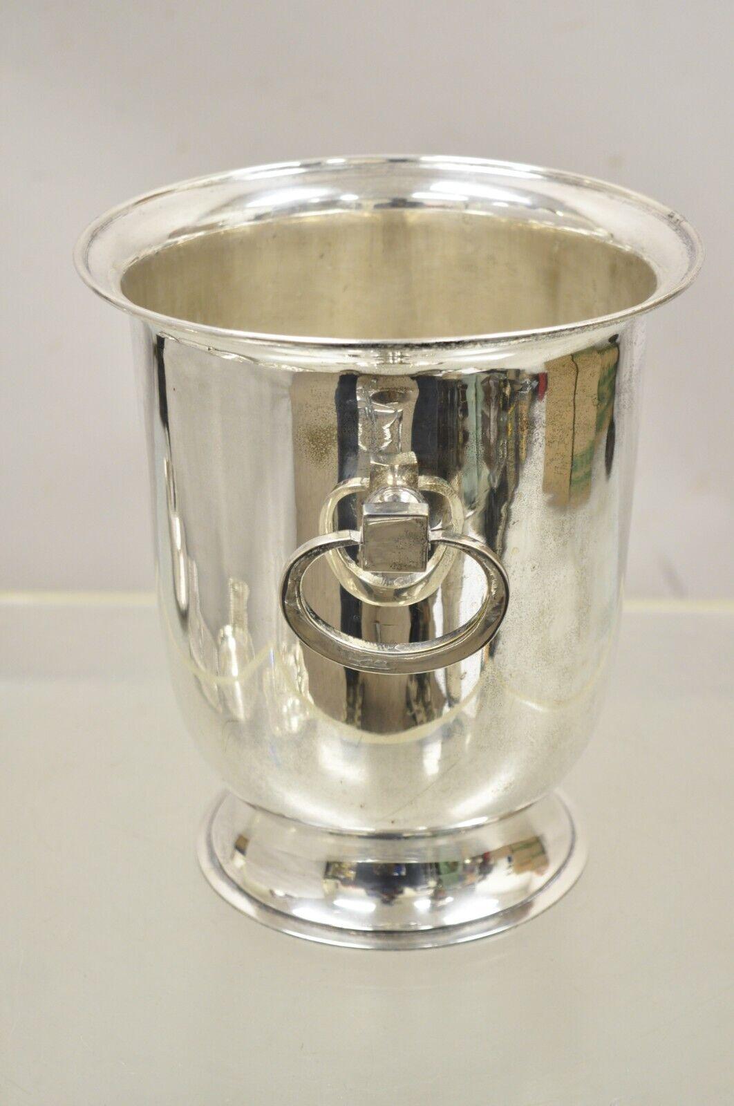 Vintage WA Modern Silver Plated Fluted Wine Chiller Champagne Ice Bucket 5