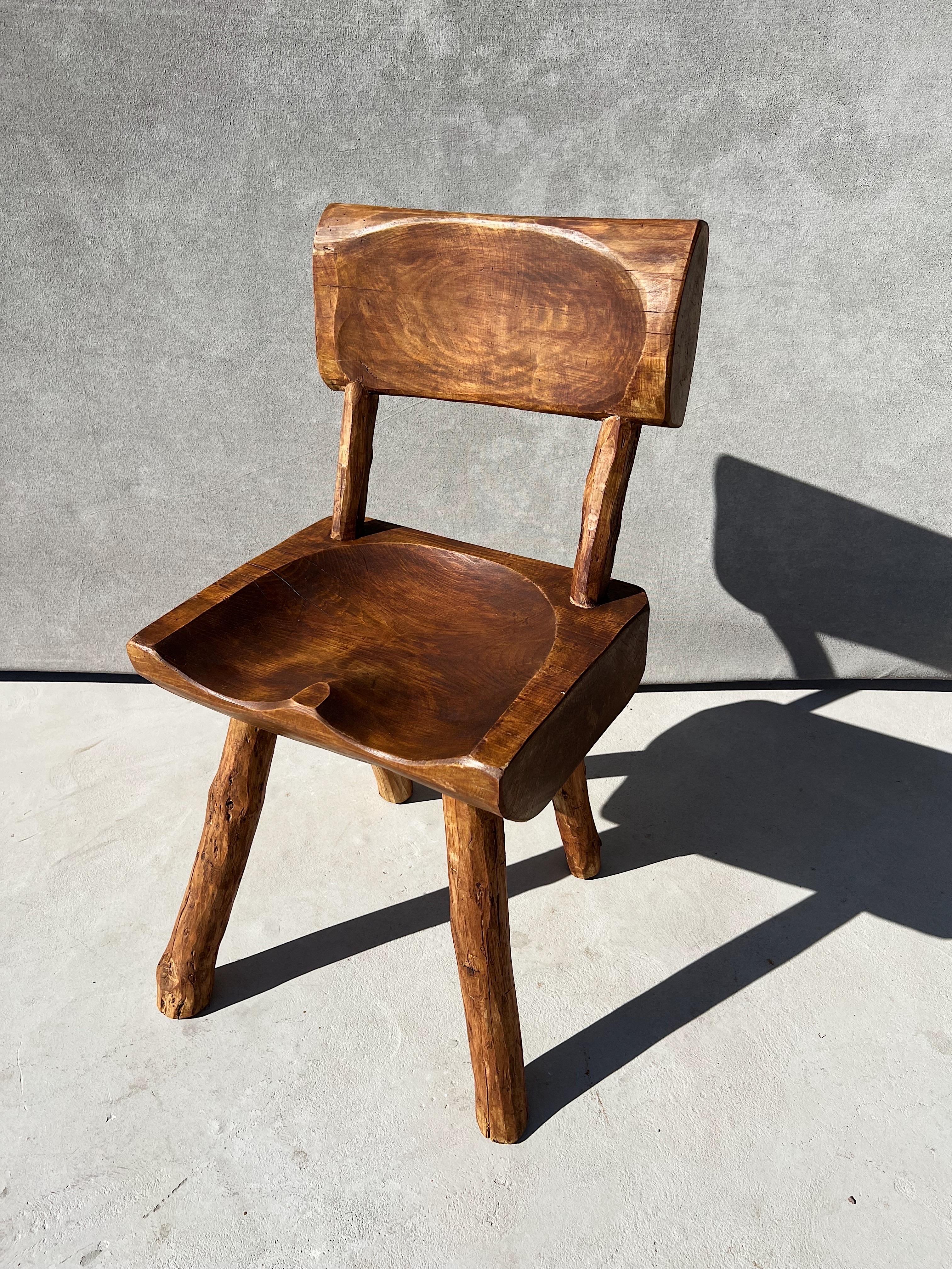Vintage Wabi Sabi Artisanal Wood Dining Chairs, Set of 16 10