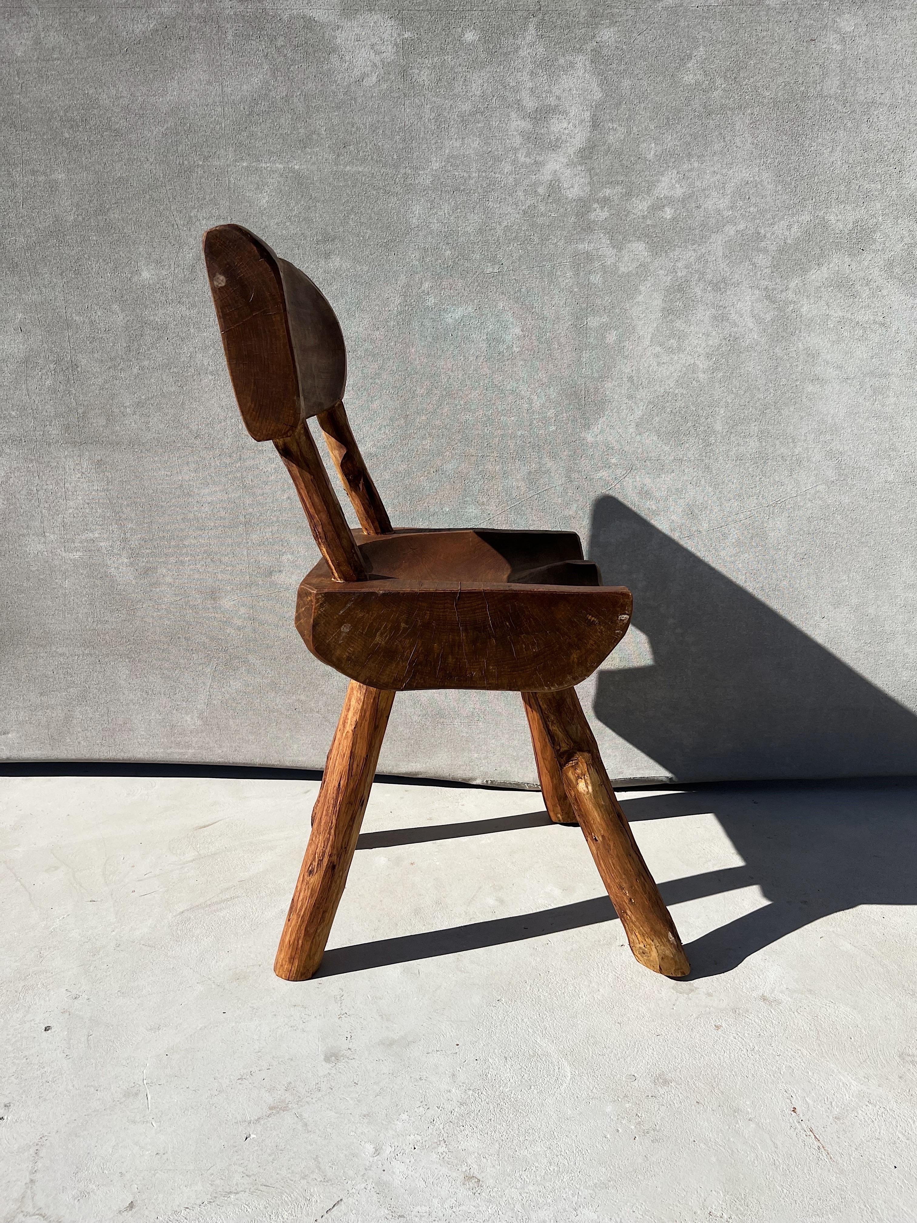 Vintage Wabi Sabi Artisanal Wood Dining Chairs - Set of 8 1