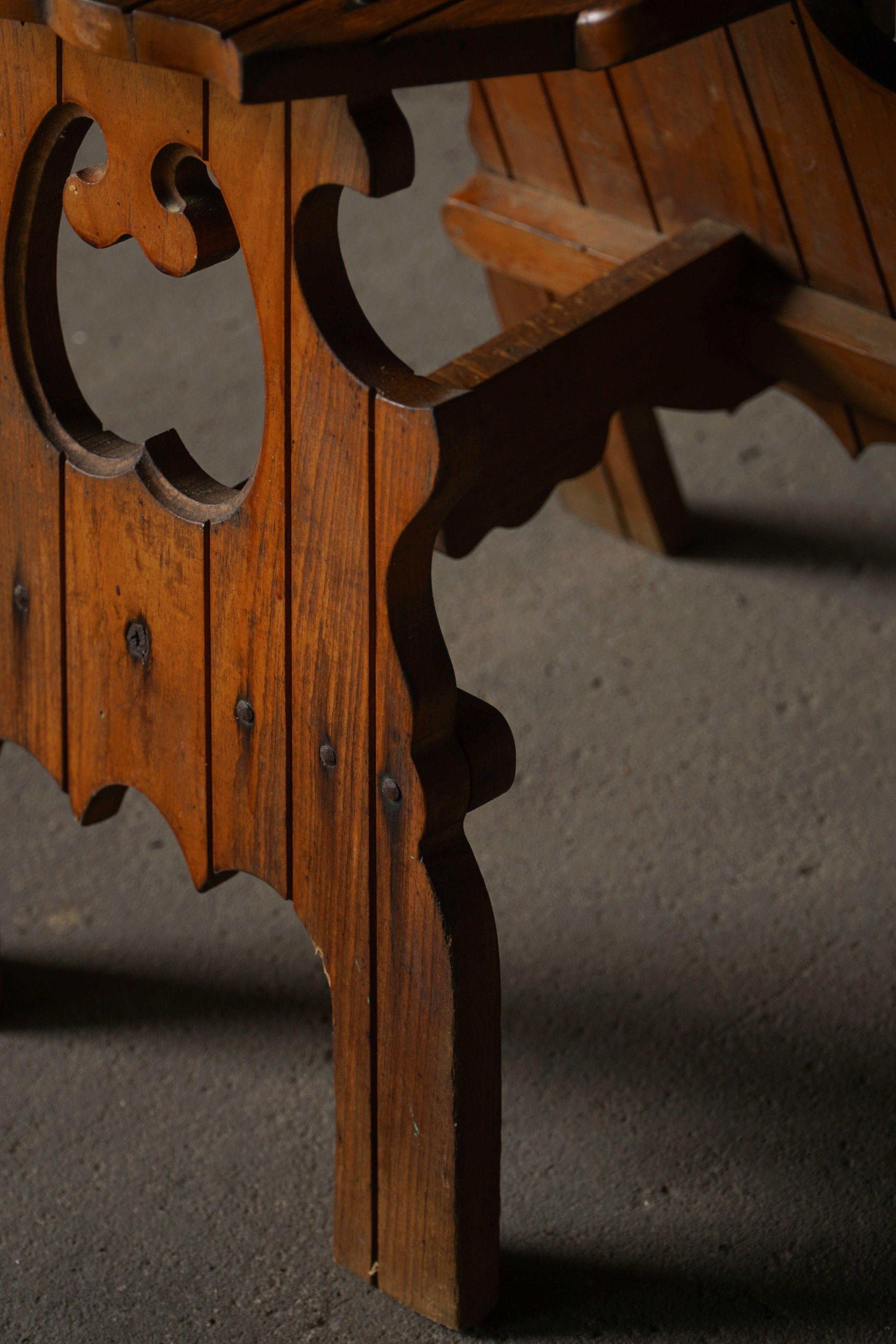 Chaise de salle à manger vintage de style Wabi Sabi en Wood Wood patiné, milieu du siècle, Italie Bon état - En vente à Odense, DK