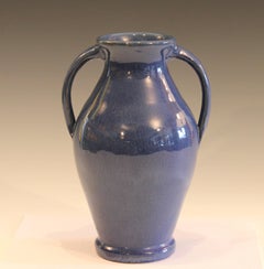 Vintage Waco Bybee KY Kentucky Southern Folk Blue Arts & Crafts Pottery Vase