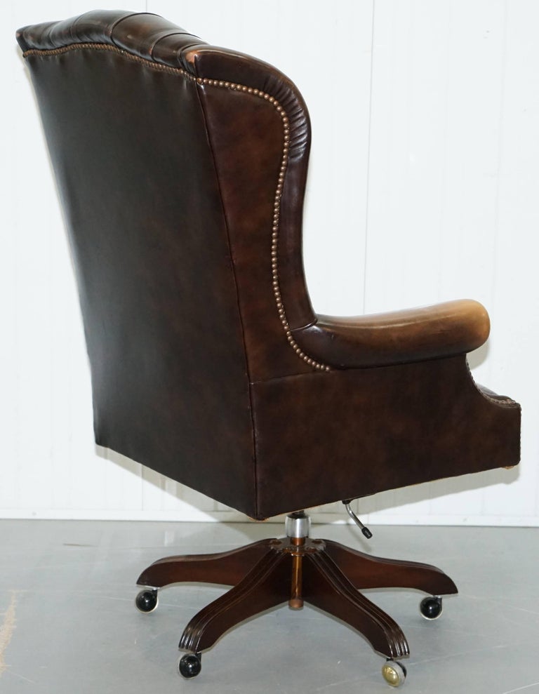 Leather wingback office chair Clearance