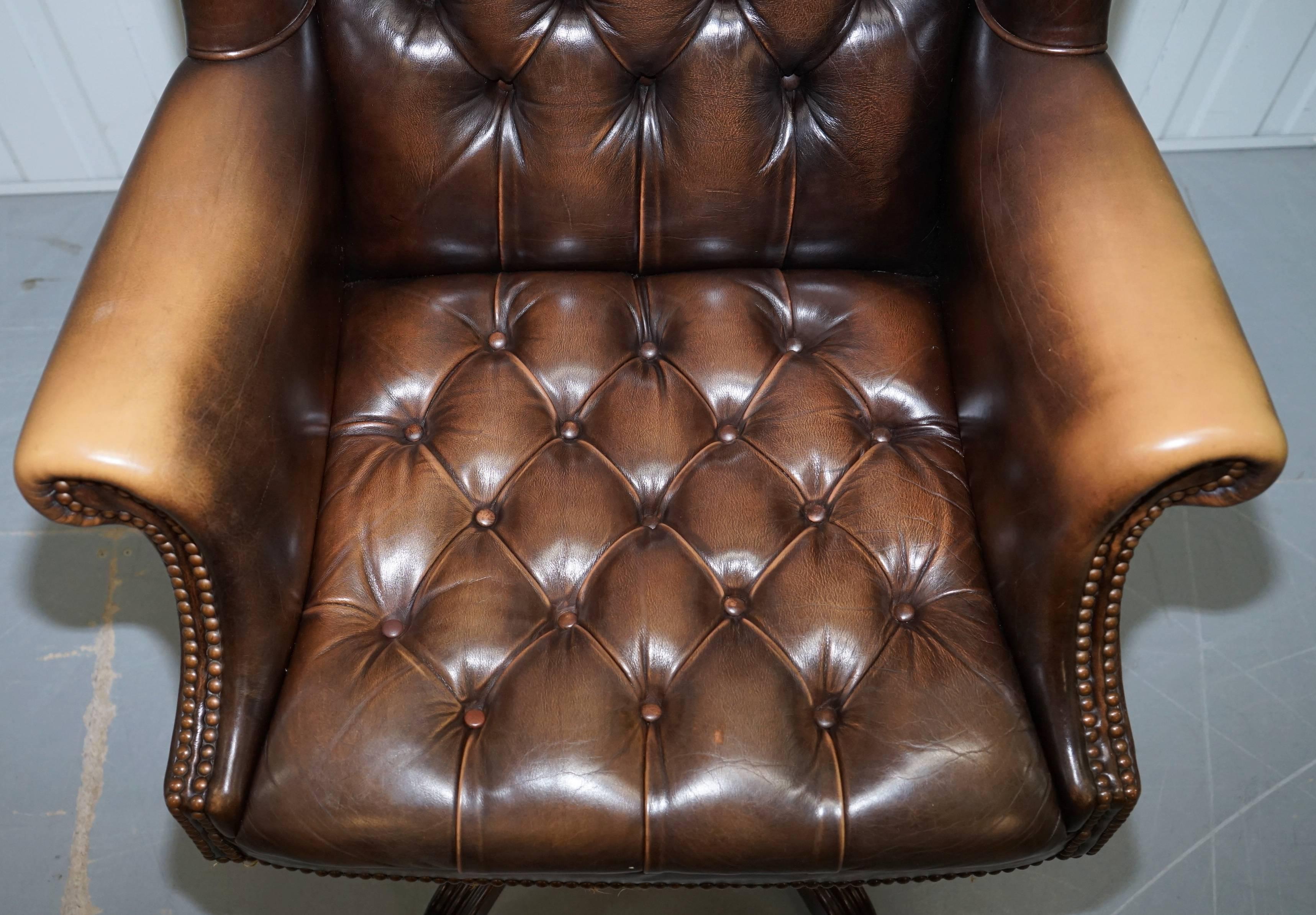 leather chesterfield office chair