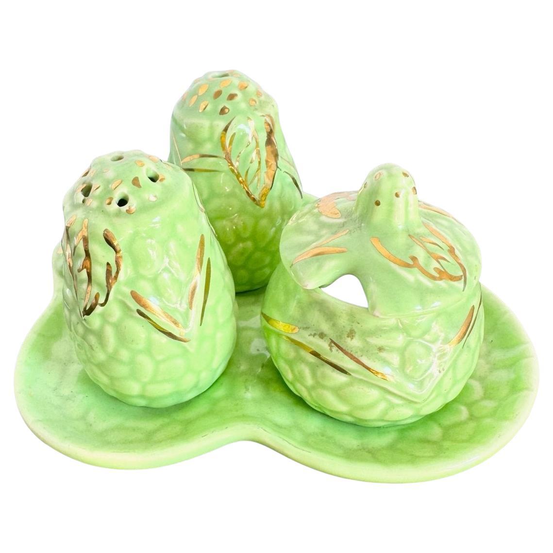 Vintage Wade Salière et Poivrière Sucrière - 3 Pièces