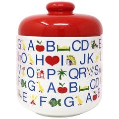 Vintage Waechtersbach Ceramic Alphabet Cookie Jar