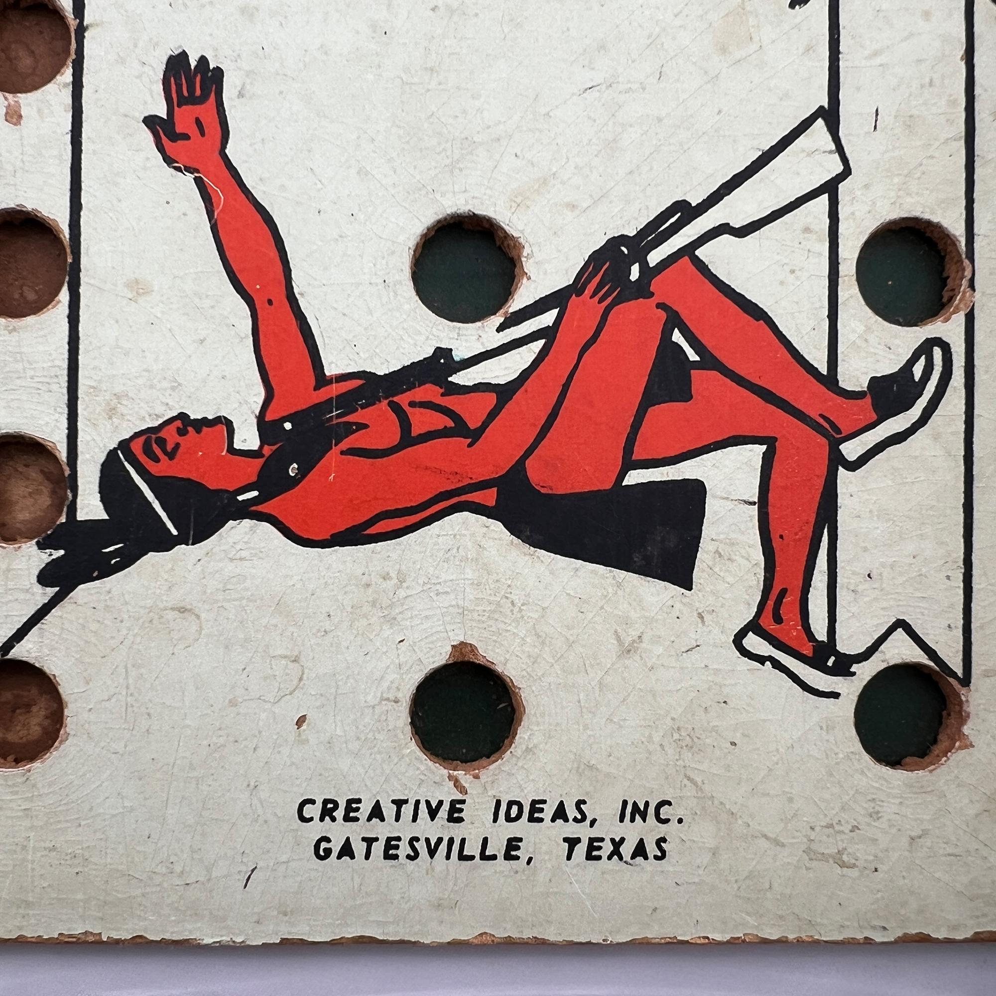Jeu de pachisi réversible et damier Vintage By - Mid-Century Folk Art en vente 1