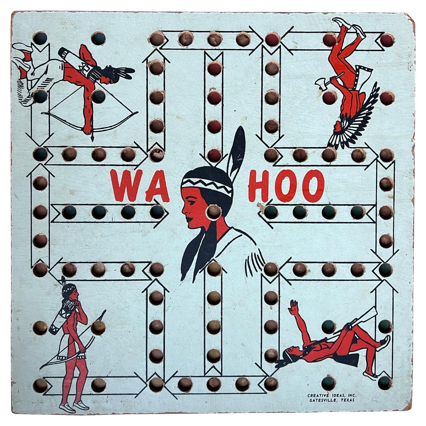 Jeu de pachisi réversible et damier Vintage By - Mid-Century Folk Art en vente