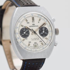 Vintage Wakmann Chronograph Stainless Steel Watch, 1970s