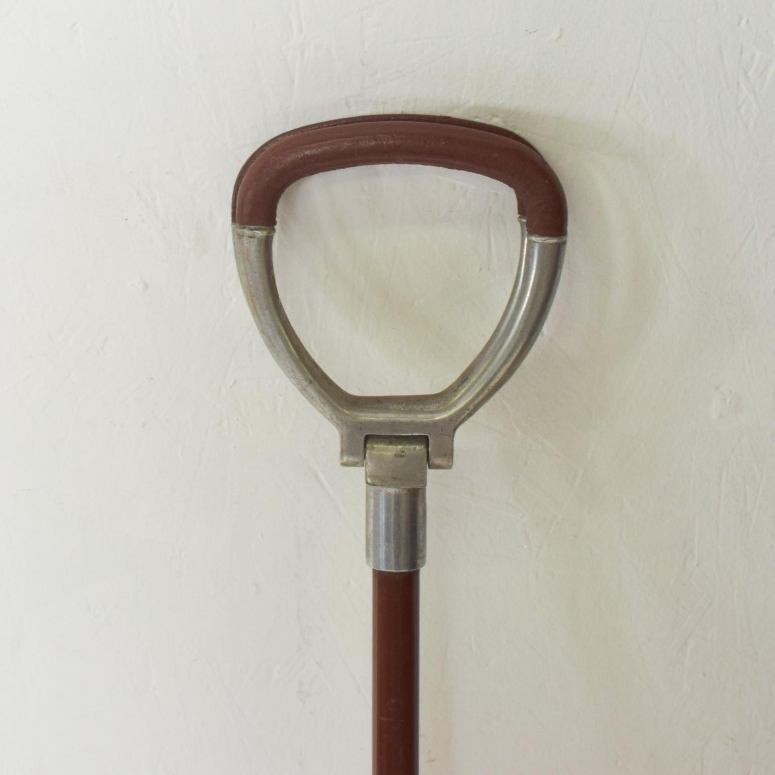 Mid-Century Modern 1960s Vintage Abercrombie Fitch Walking Cane With Fold Open Seat Long ENGLAND