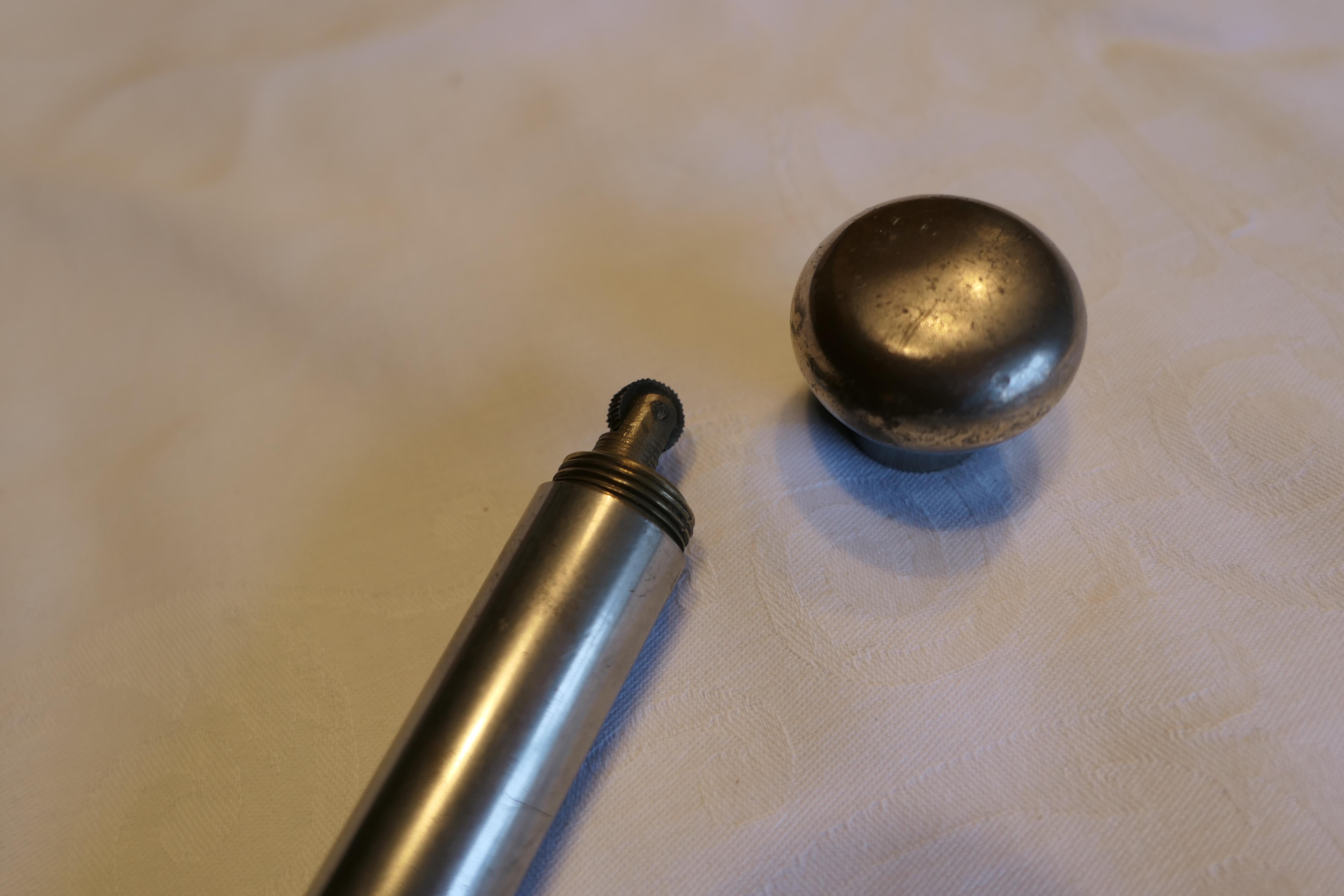 Vintage Walking Stick Petrol Cigarette Lighter Old and Very Rare In Good Condition In Godshill, Isle of Wight