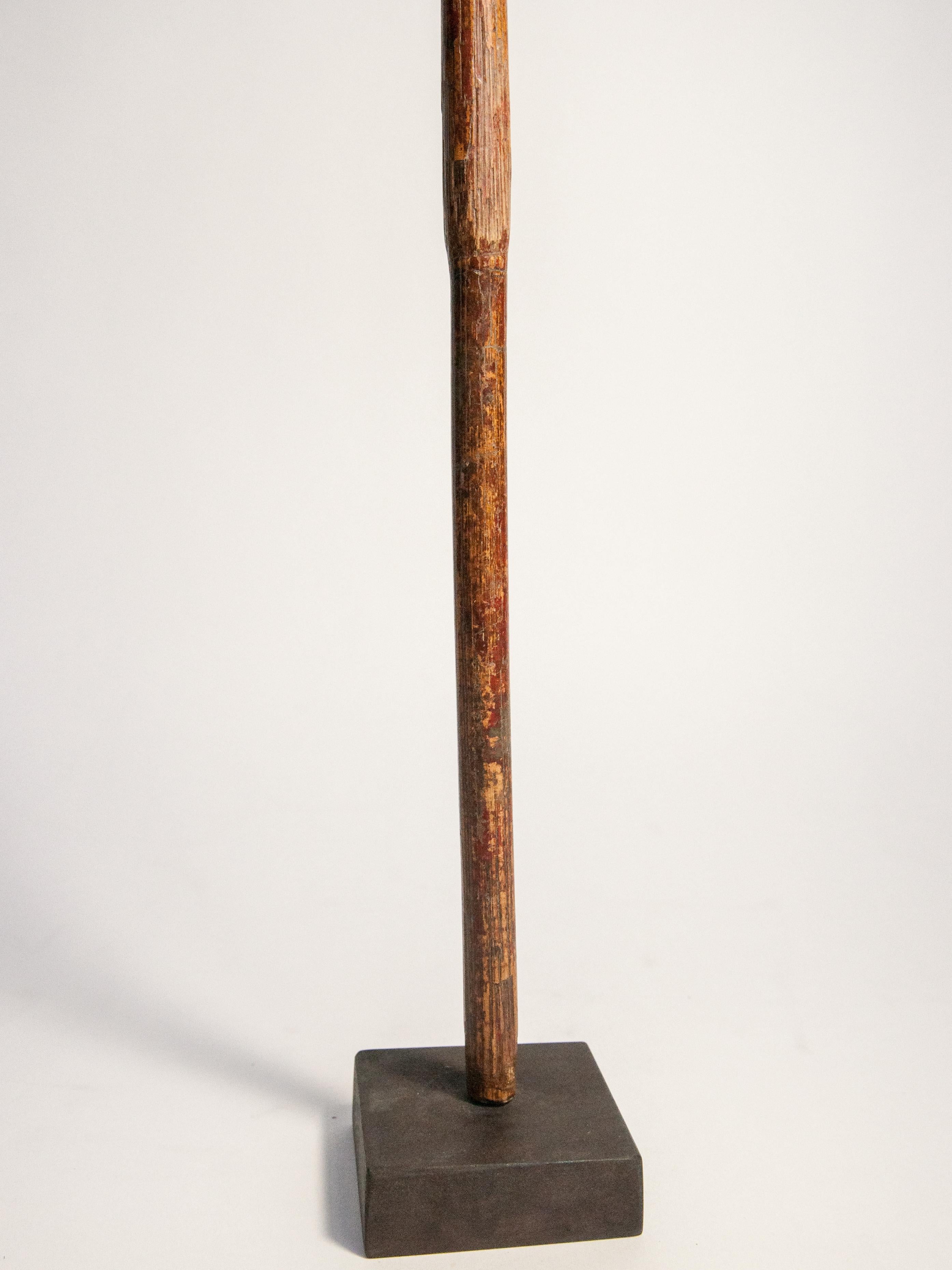 Vintage Walking Stick with Carved Figure, from Burma, Bamboo, Early 20th Century 14