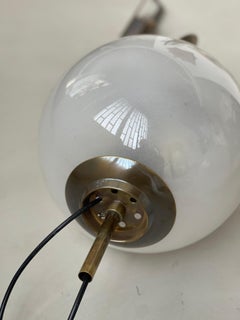 Large Wall Applique in Brass & Glass by Azucena , Italian 1950's mid century