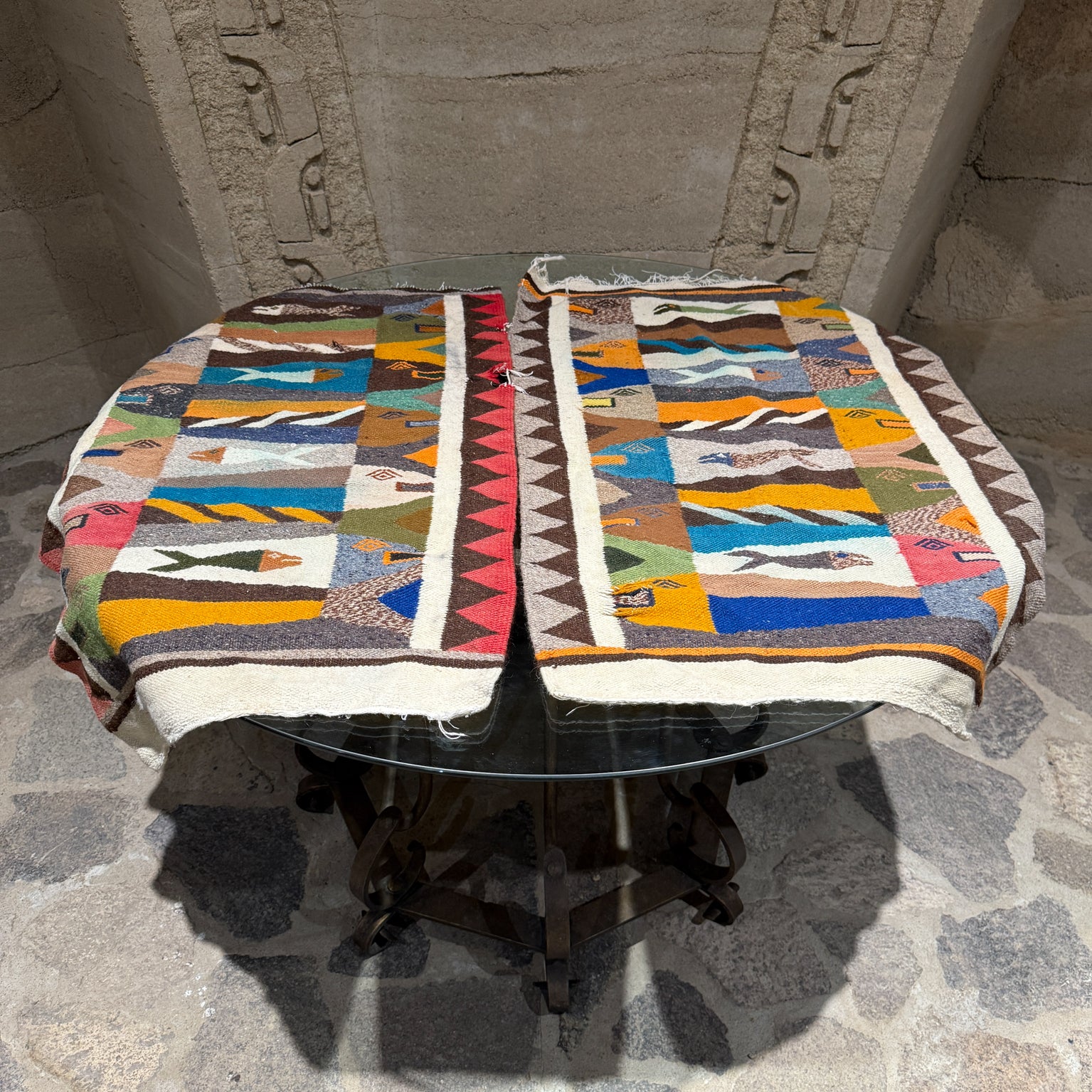 1960s Wall Art Hand-Woven Fish Tapestry Set