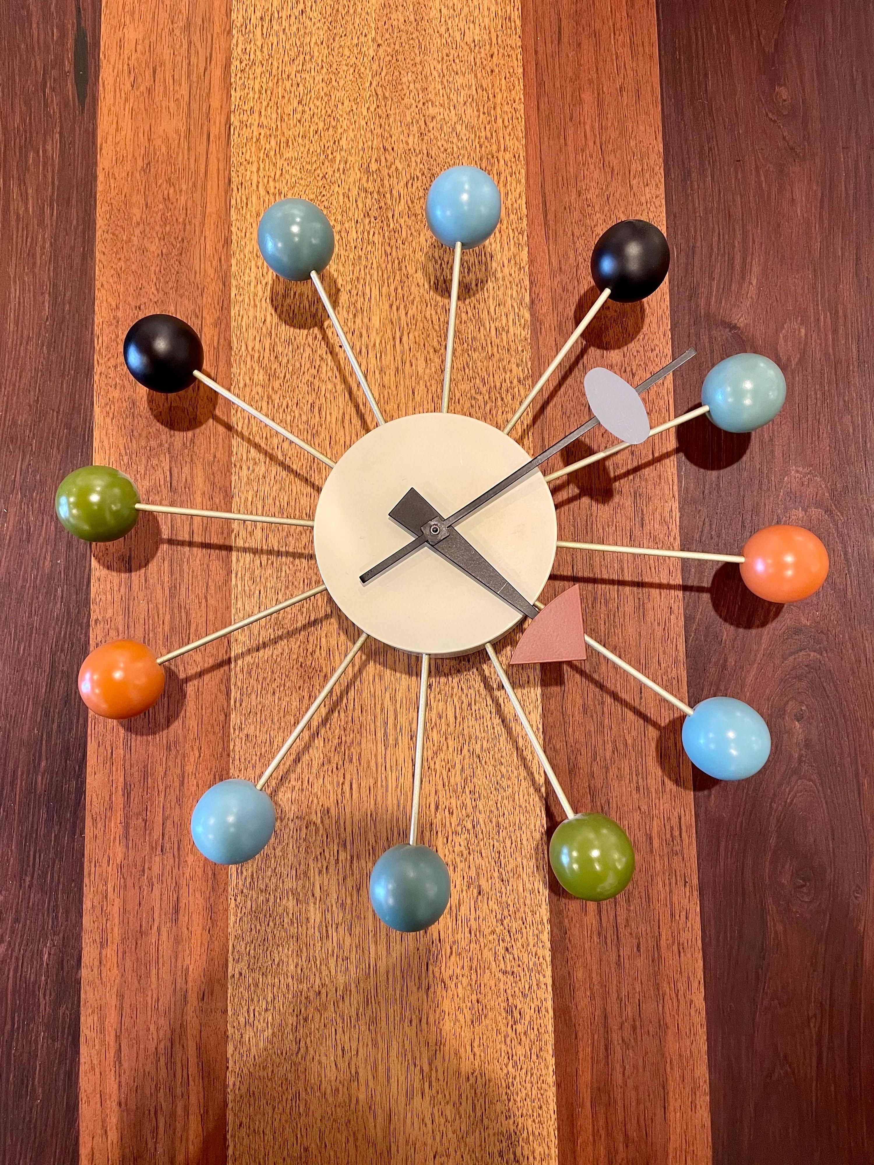 Mid-Century Modern Vintage Wall Ball Clock Designed by George Nelson for Vitra