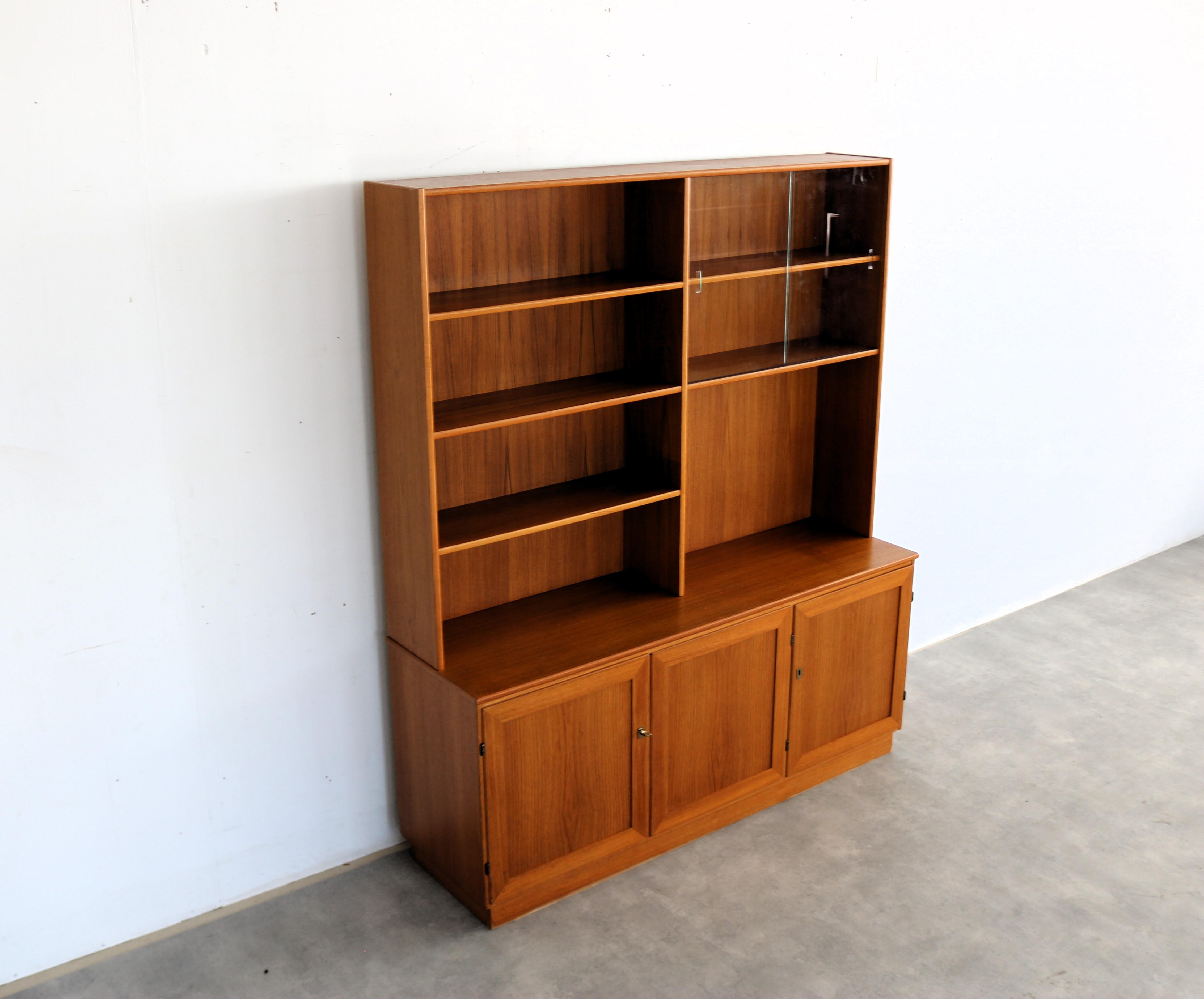 vintage wall cabinet  bookcase  1960s  Swedish For Sale 4