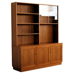 vintage wall cabinet  bookcase  1960s  Swedish