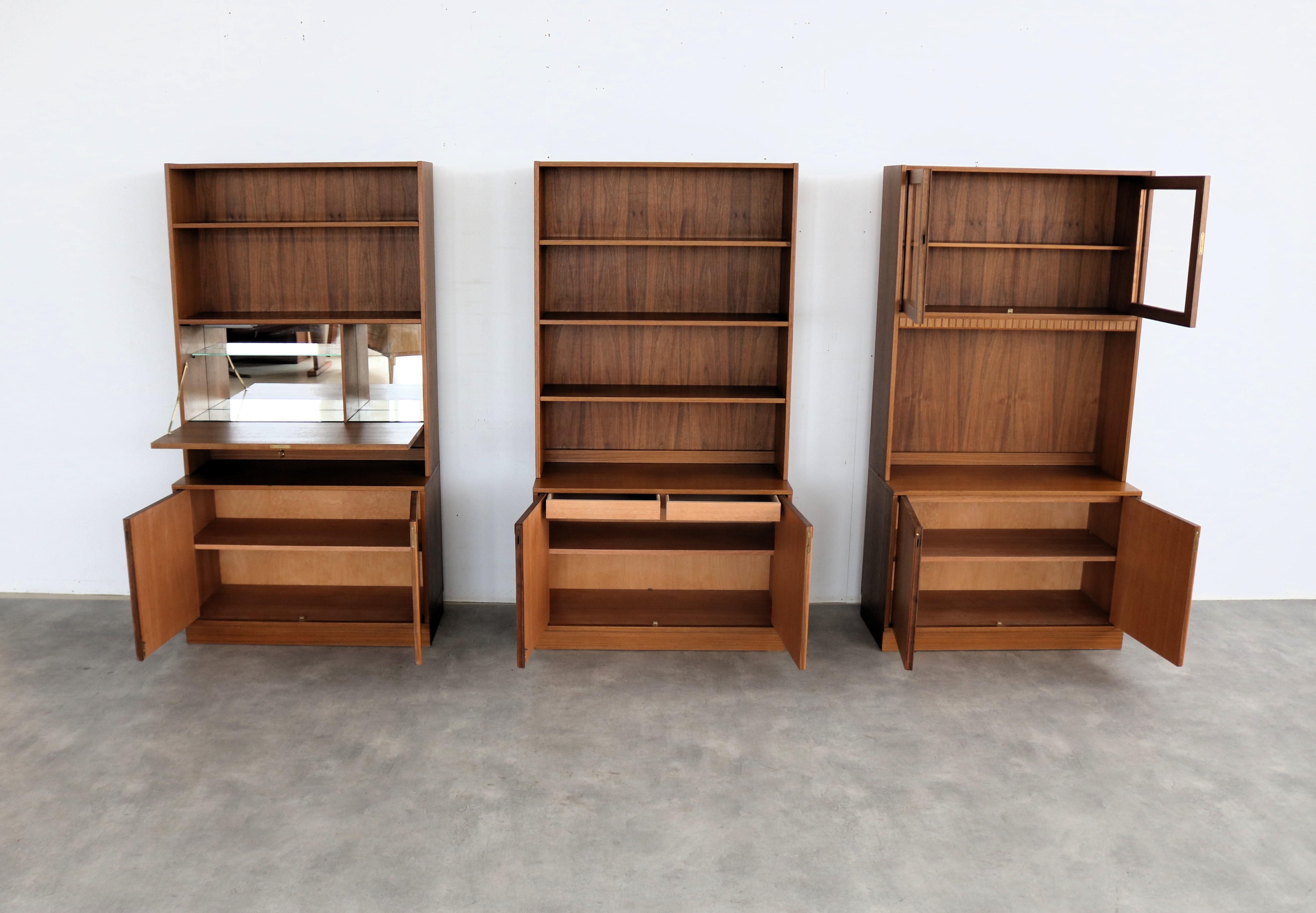 Vintage wall cabinets  wall unit  1960s  Swedish For Sale 7
