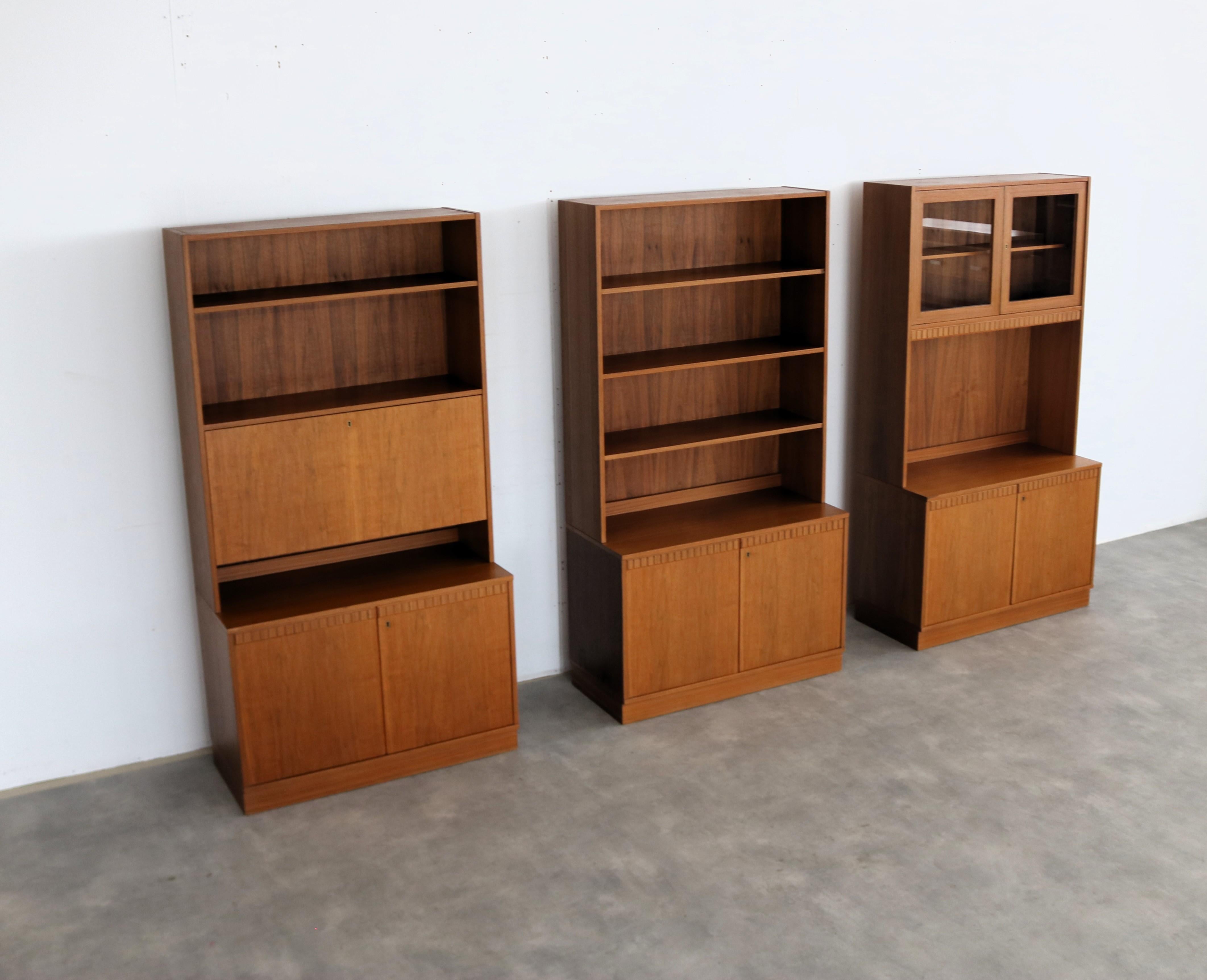 Vintage wall cabinets  wall unit  1960s  Swedish For Sale 11