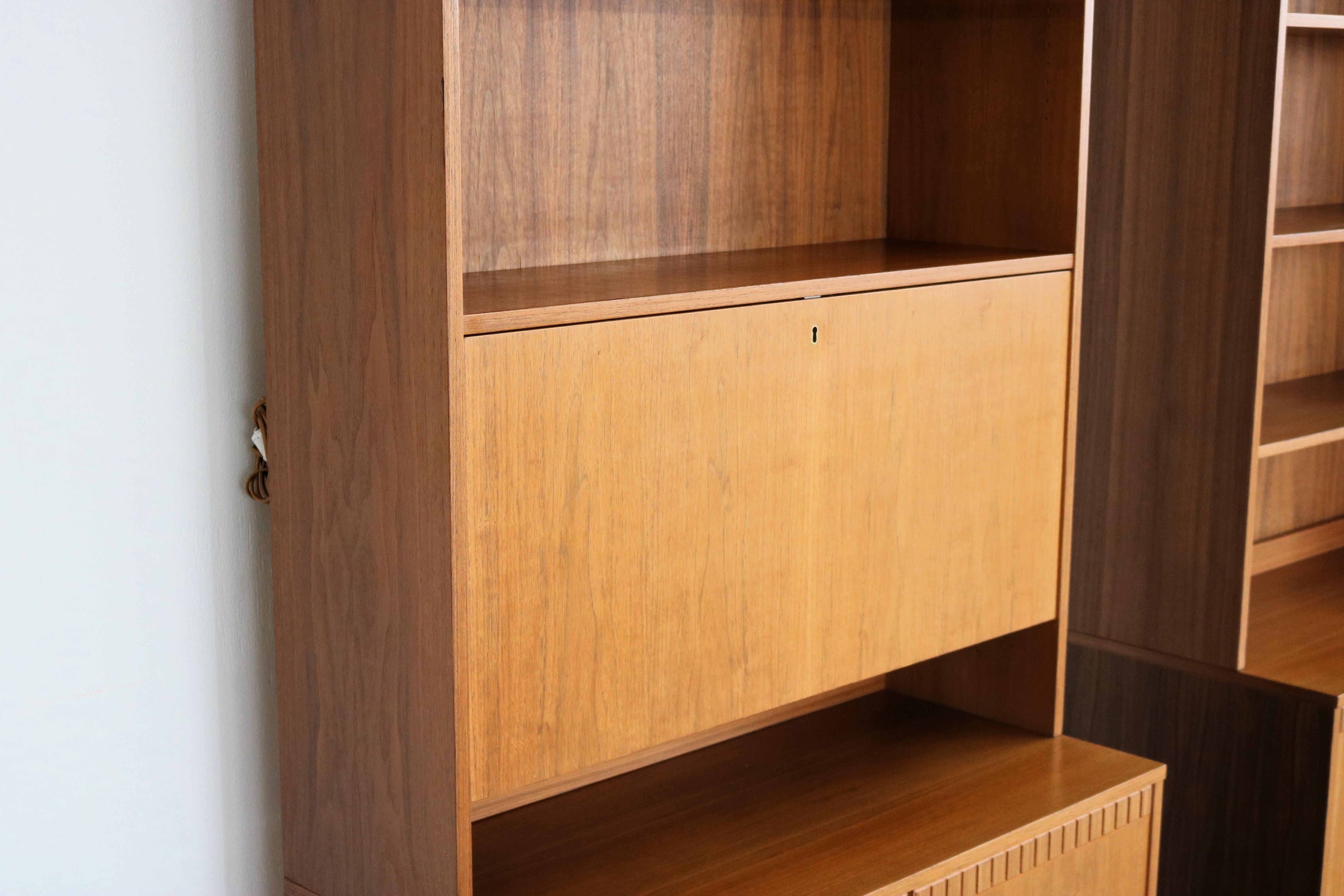 Glass Vintage wall cabinets  wall unit  1960s  Swedish For Sale