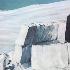 Vintage Wall Chart Countrycore Poster Igloo with Eskimo Arctic Winter Lifestyle