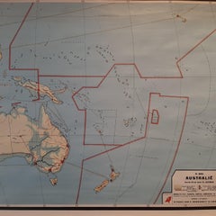 Vintage Wall Chart of Australia, 1949