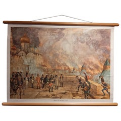 Vintage The Great Fire of Moscow, 1812: A Vivid Historical Depiction