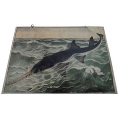 Vintage Wall Chart Poster Print Sawfish Maritime Decor