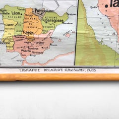 Vintage Wall Chart 'the Arabic World in the Early Middle Ages'