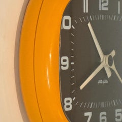 Vintage Wall Clock by JAZ - Iconic 70s Space Age Design in Mustard Yellow
