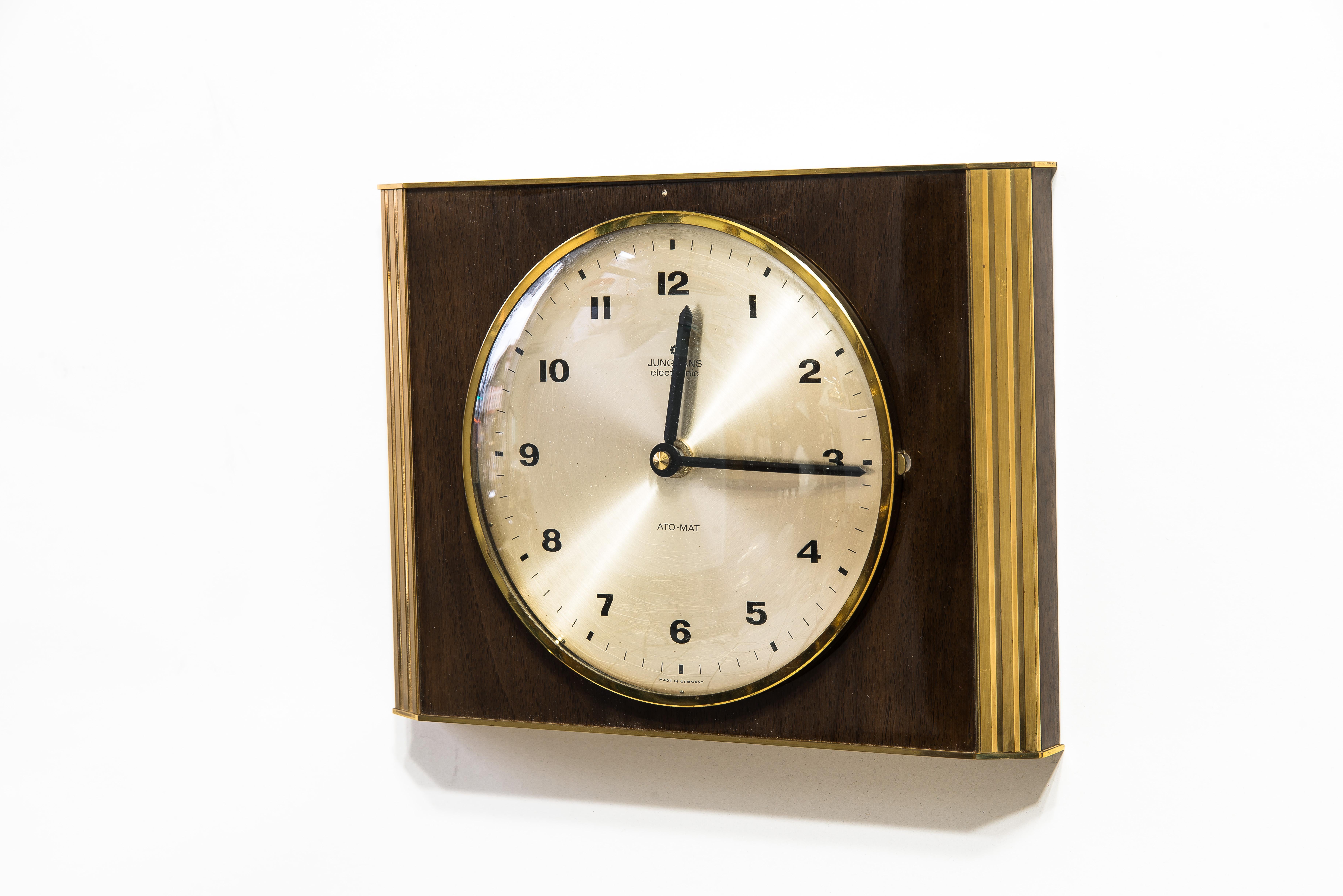 Mid-Century Modern Vintage Wall Clock by Junghans, circa 1960s