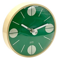 Vintage Wall Clock by Krups - Iconic 70s Space Age Design in Green