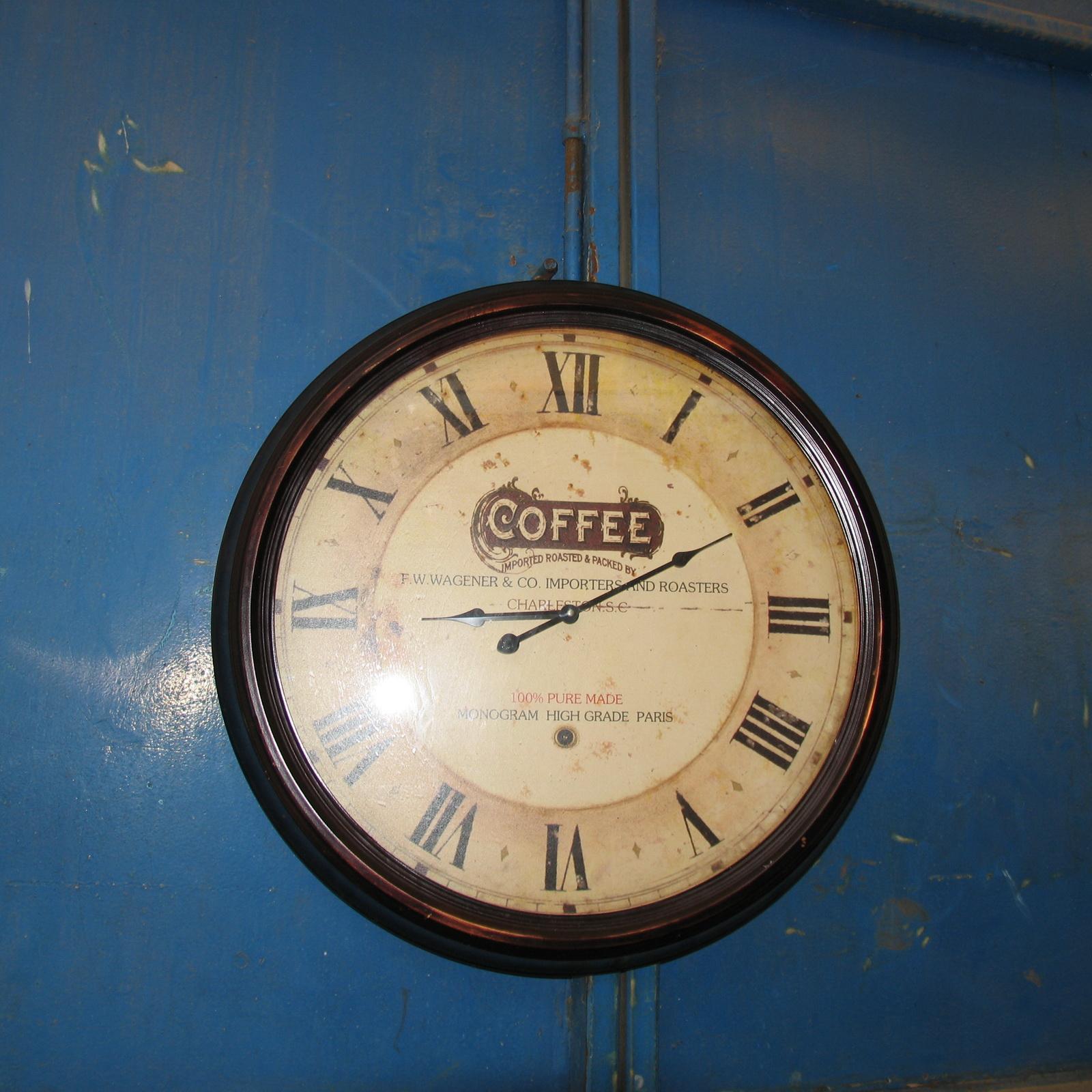 Vintage Wall Clock Coffee Wagener Advert For Sale 1