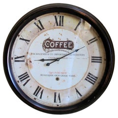 Vintage Wall Clock Coffee Wagener Advert