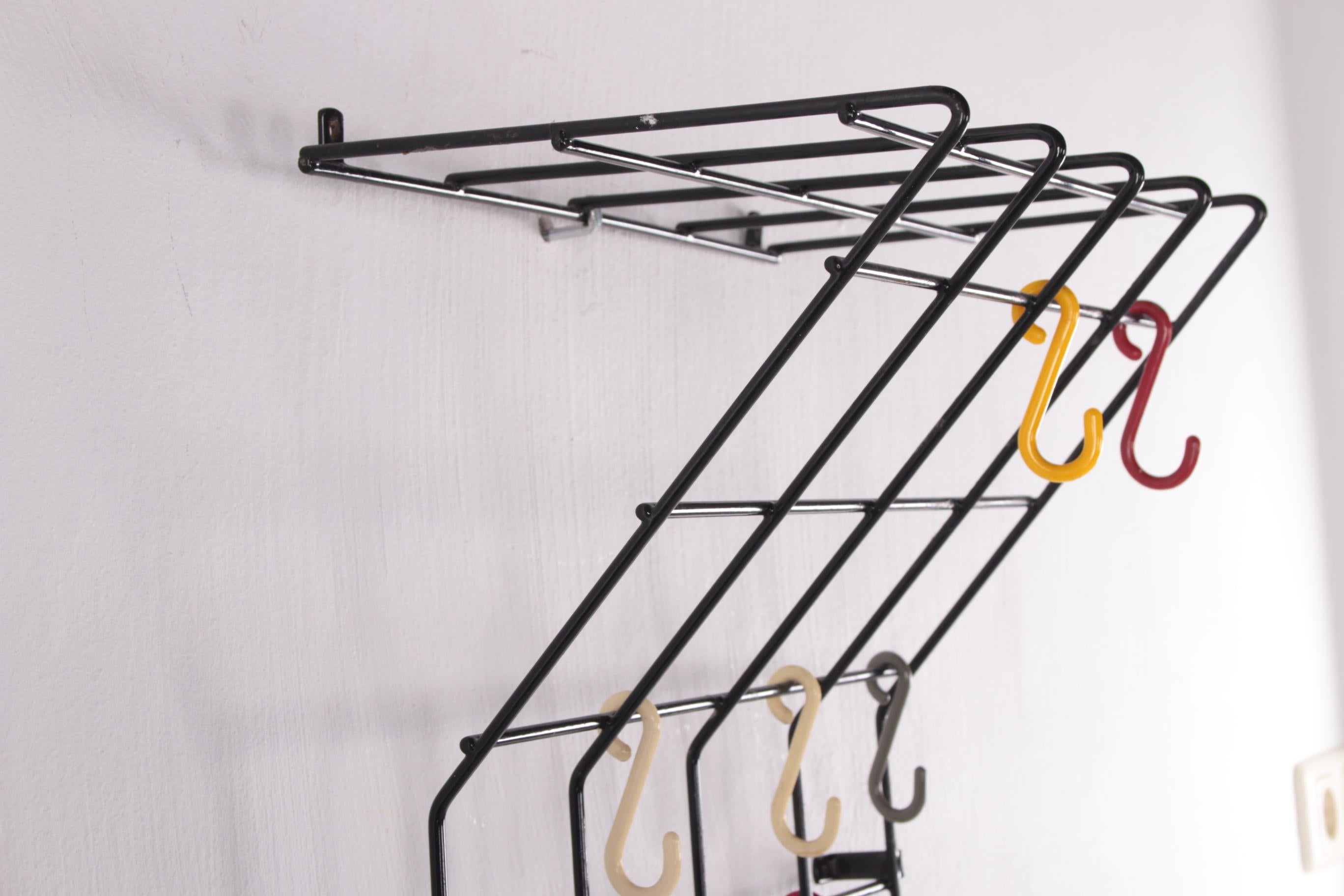 Mid-20th Century Vintage Wall Coat Rack Design by Karl Fichtel 1950s, Germany For Sale