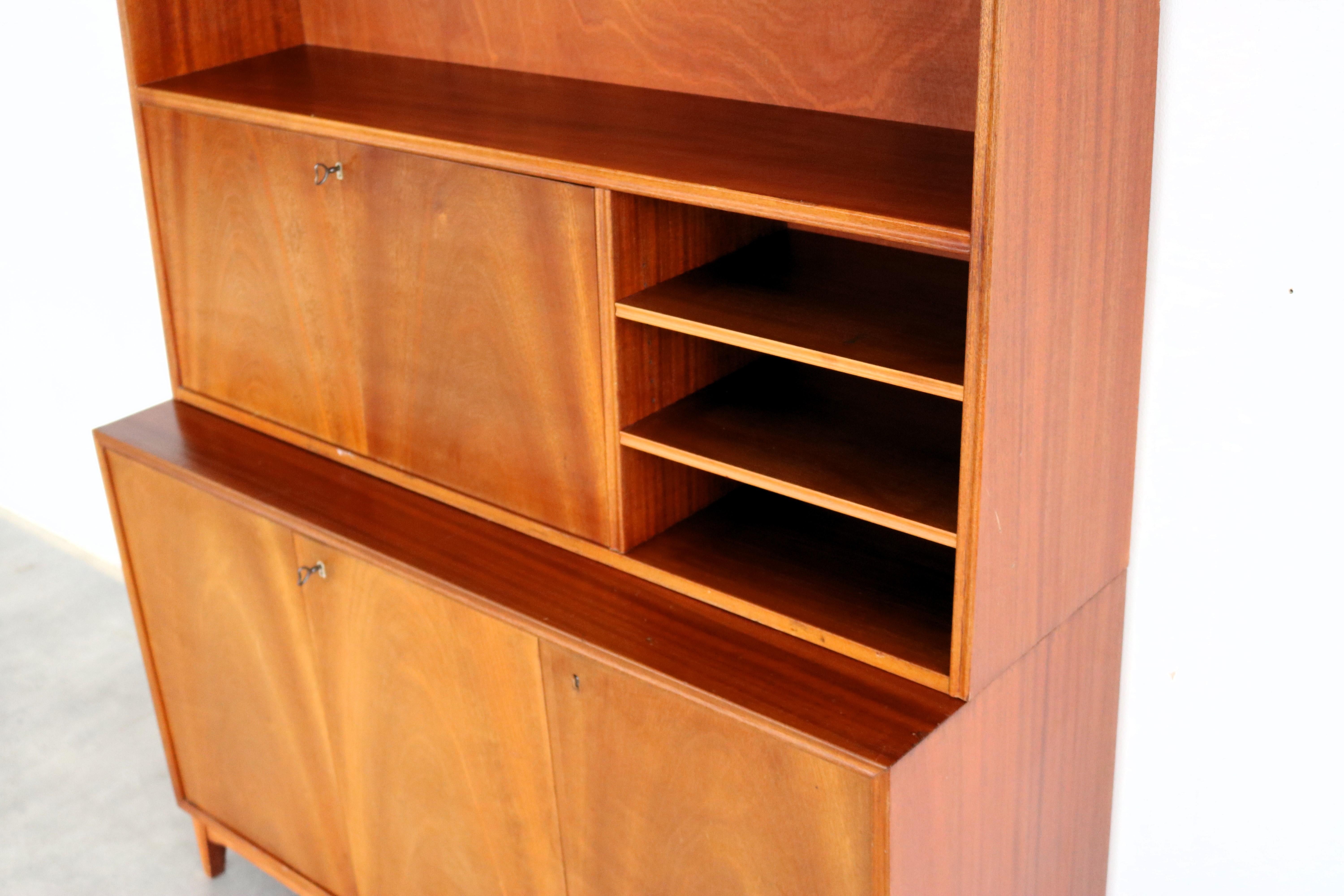 vintage wall cupboard  secretary  60s  Swedish 1
