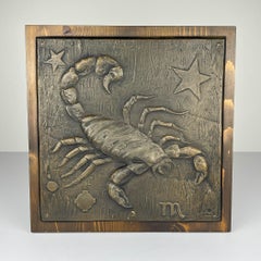Vintage wall decor Scorpio by Salvino Marsura, Italy 1960s