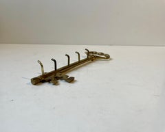 Vintage Wall Key Holder - Rack in Brass, 1960s