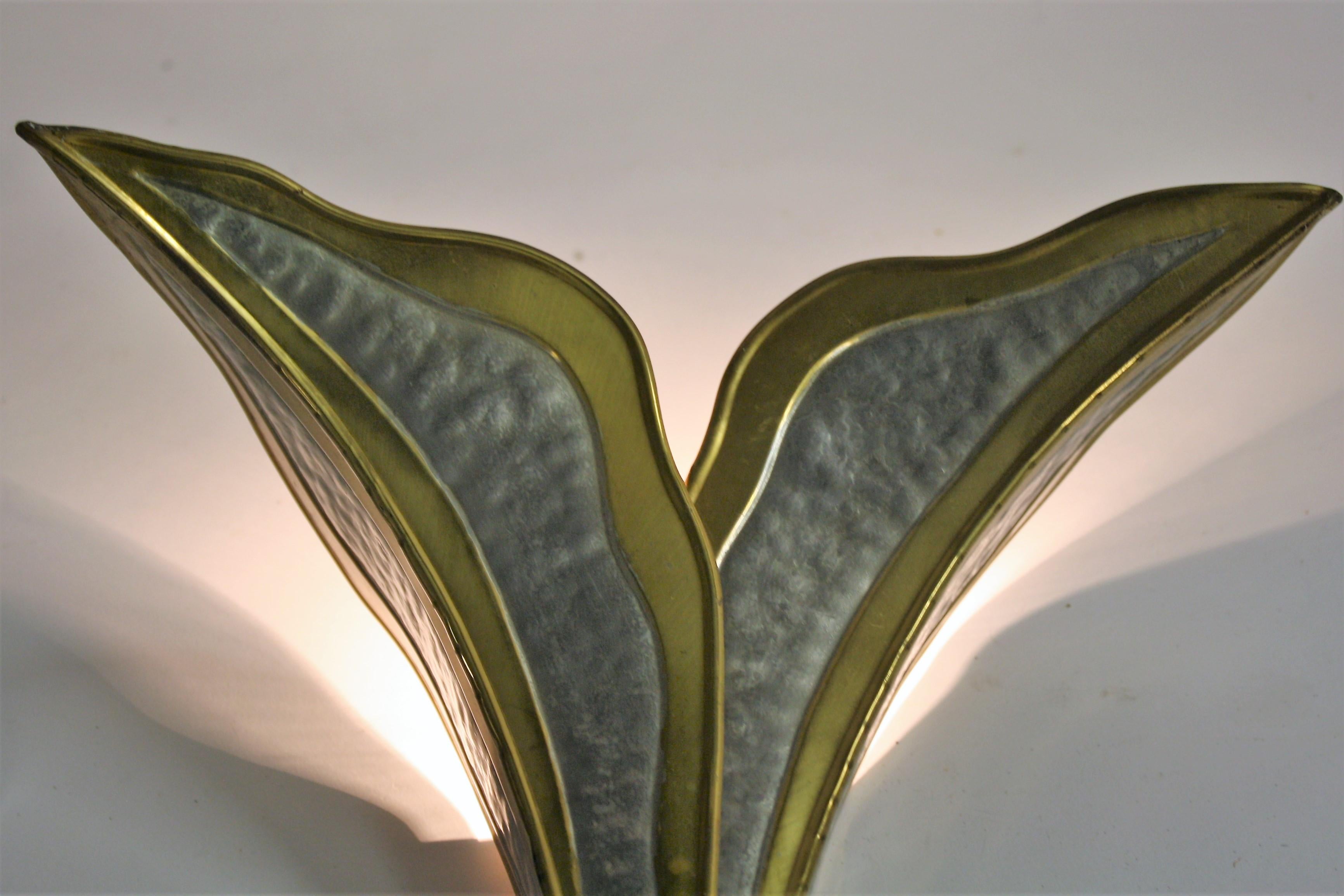 Aluminum Vintage Wall Lamp by Isabelle & Richard Faure, 1970s