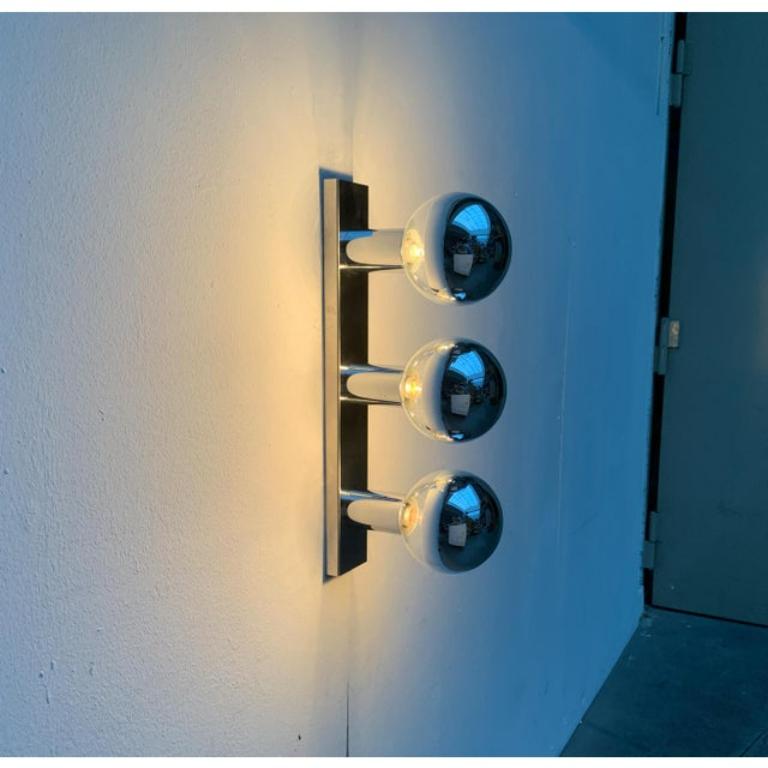 Metal Vintage Wall Lamp by Motoko Ishii for Staff For Sale