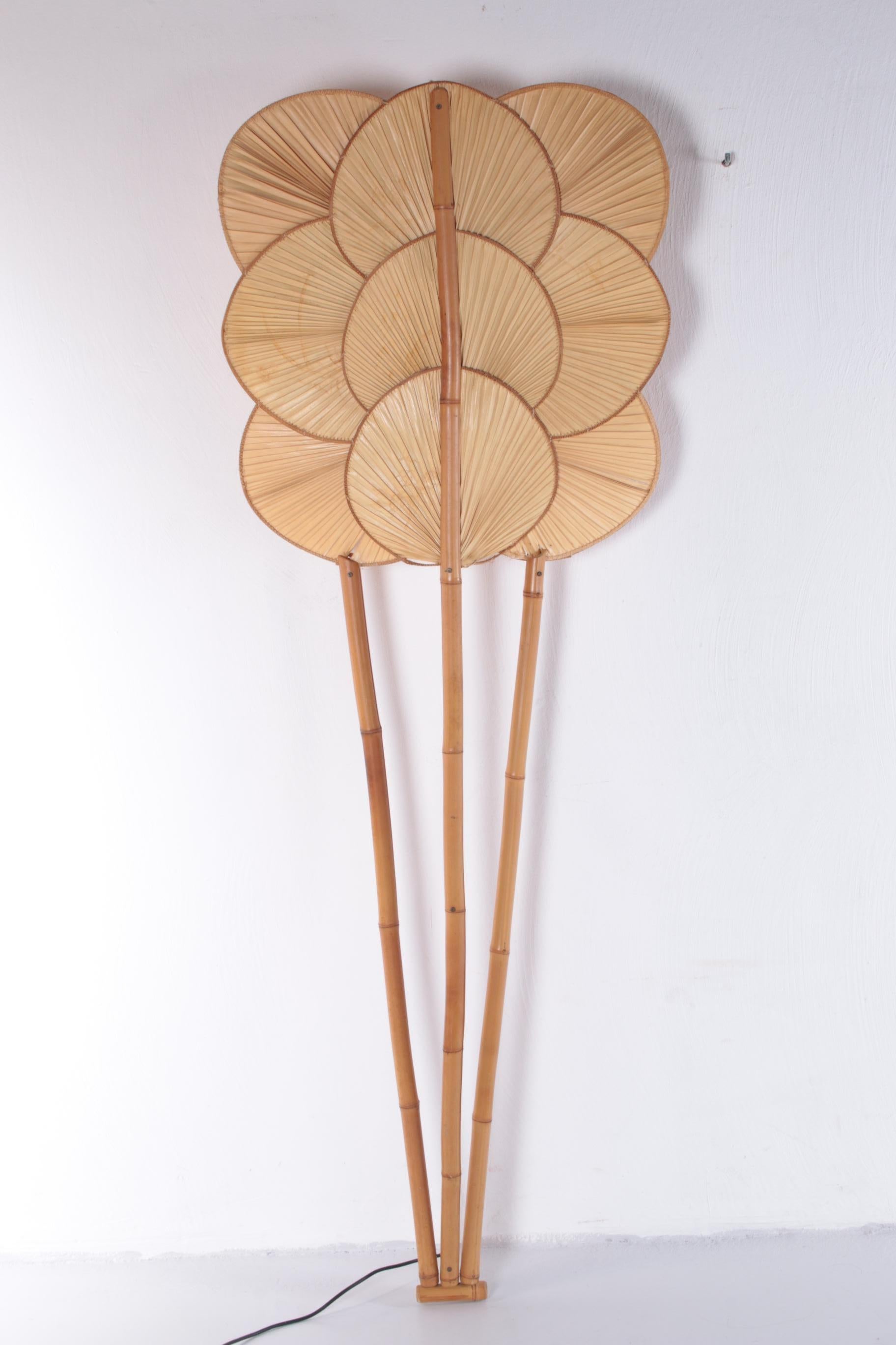 Vintage wall lamp design by Ingo Maurer, 1970 Germany.


Beautiful huge floor lamp designed by the famous Ingo Maurer for M design in the 1970s.

This fantastic floor lamp is made of bamboo and rice paper sheets, there is also a drawing on it.