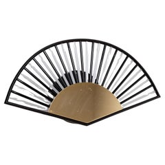 Vintage Wall Lamp Fan Shap Glass Tubes and Golden Metal Italy, 1980s